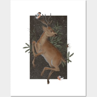 Winter Deer Poster Posters and Art